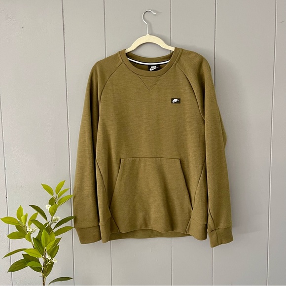 Nike Sweaters - Nike Oversized Olive Crewneck